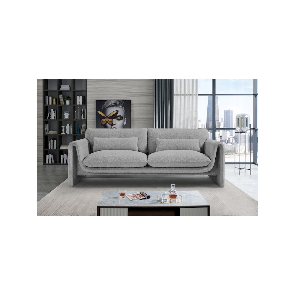 Stylus Grey Boucle Fabric Sofa