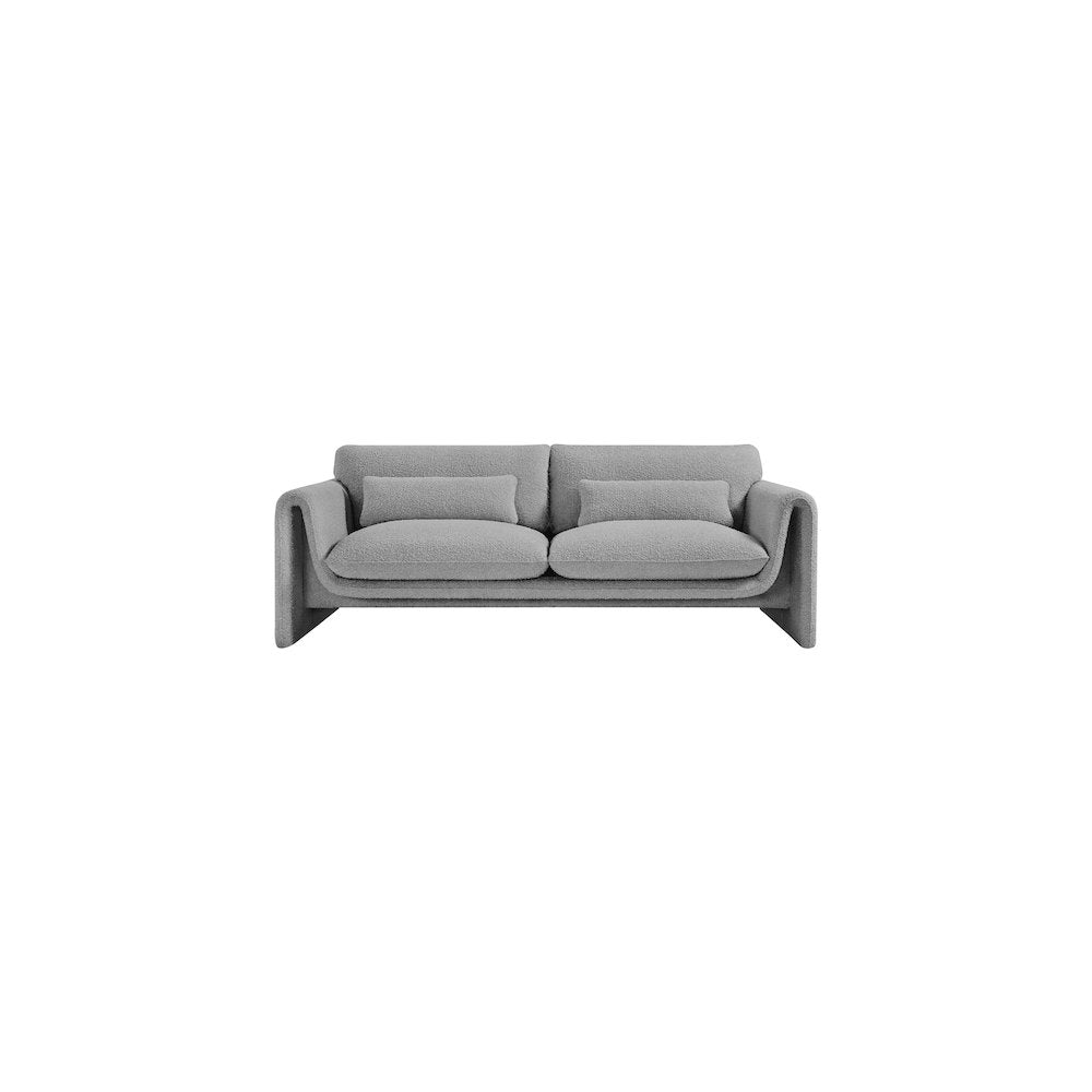 Stylus Grey Boucle Fabric Sofa