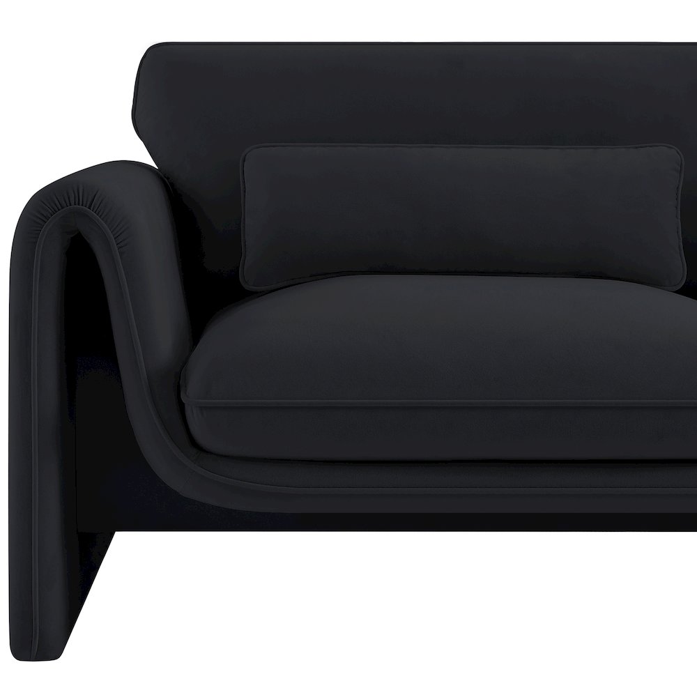 Sloan Black Velvet Fabric Chair
