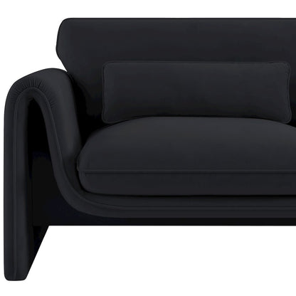 Sloan Black Velvet Fabric Chair