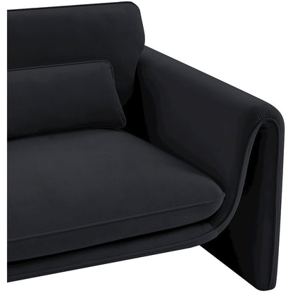 Sloan Black Velvet Fabric Chair