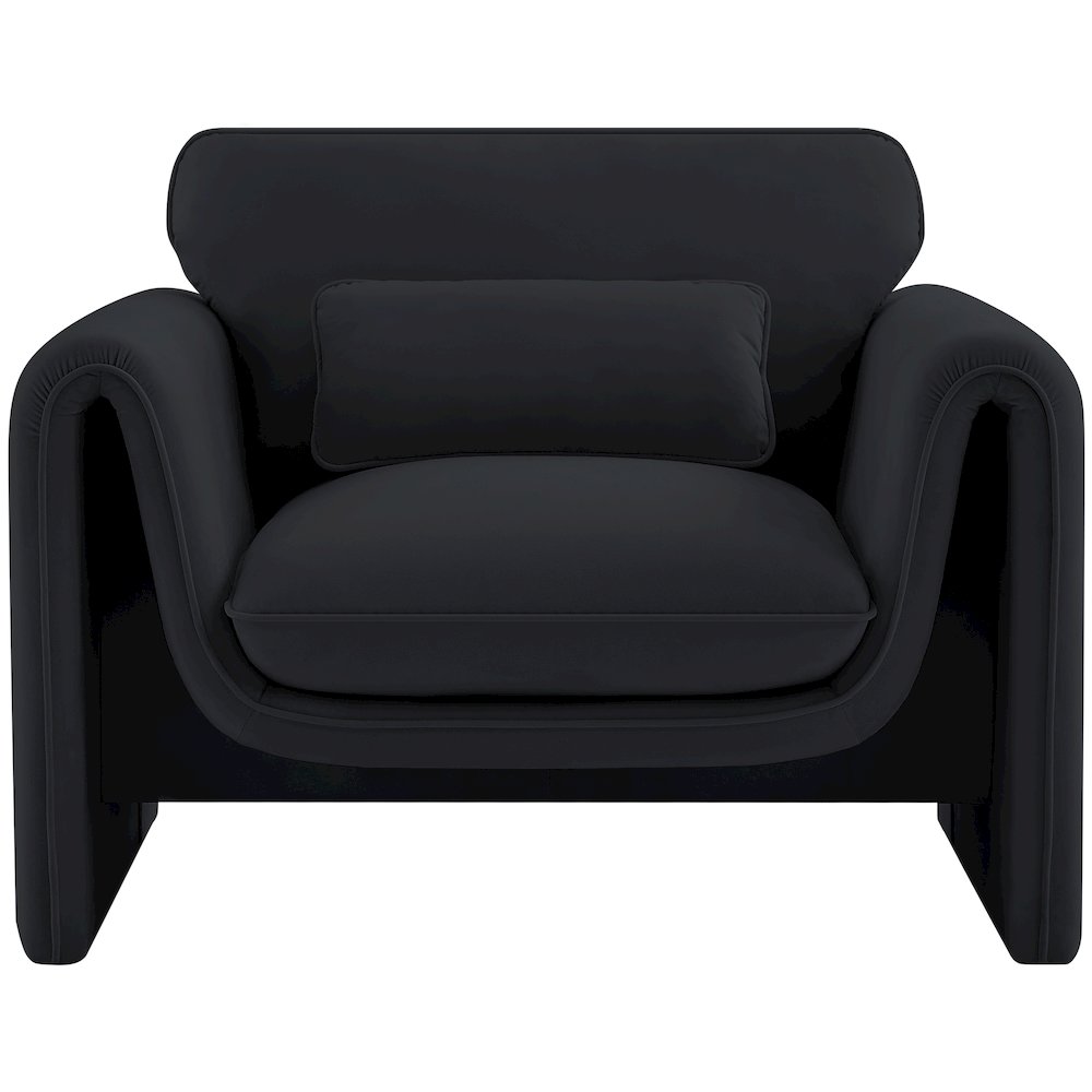 Sloan Black Velvet Fabric Chair