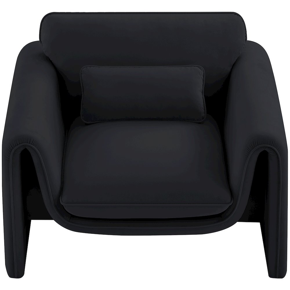 Sloan Black Velvet Fabric Chair