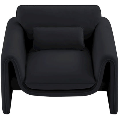 Sloan Black Velvet Fabric Chair