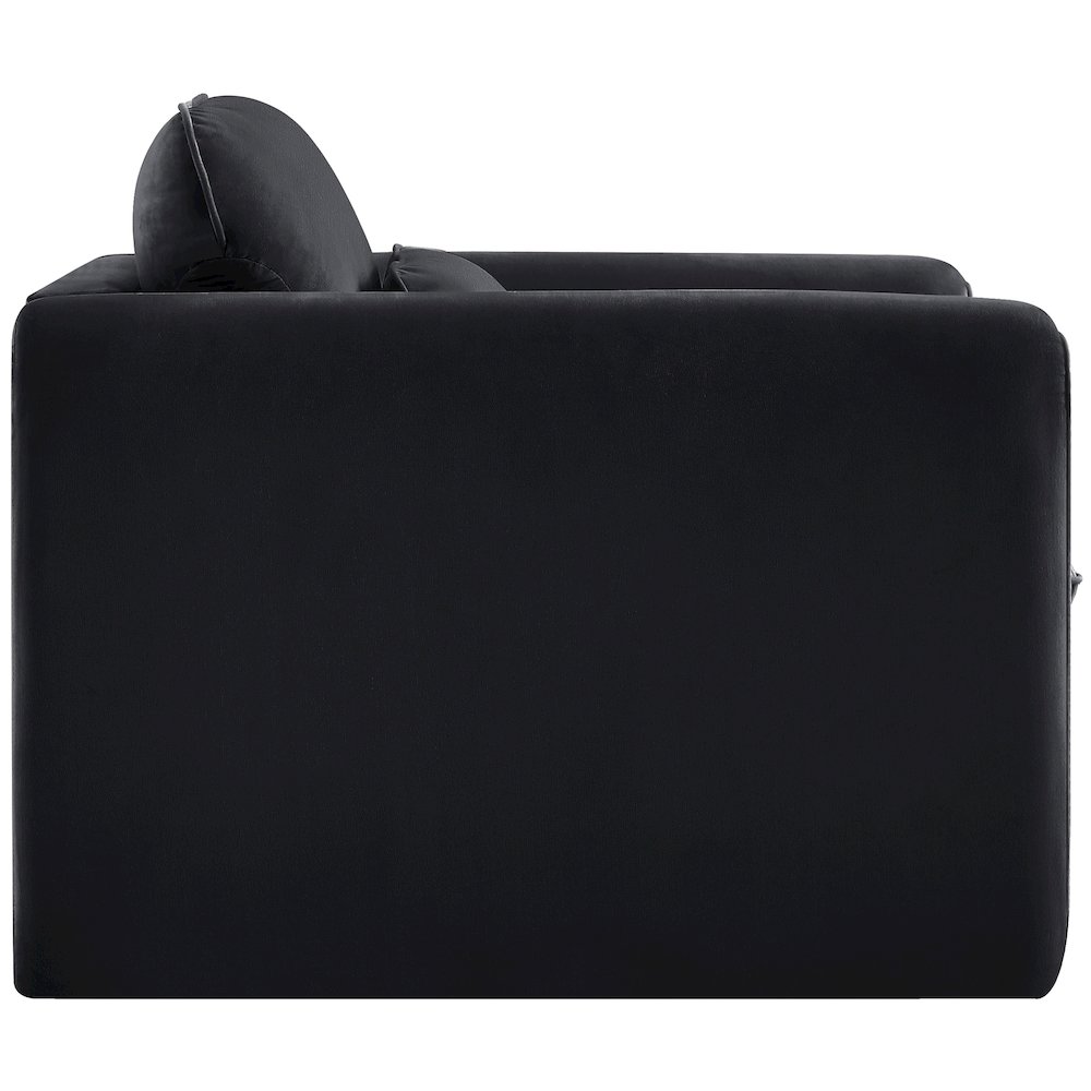Sloan Black Velvet Fabric Chair