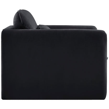 Sloan Black Velvet Fabric Chair