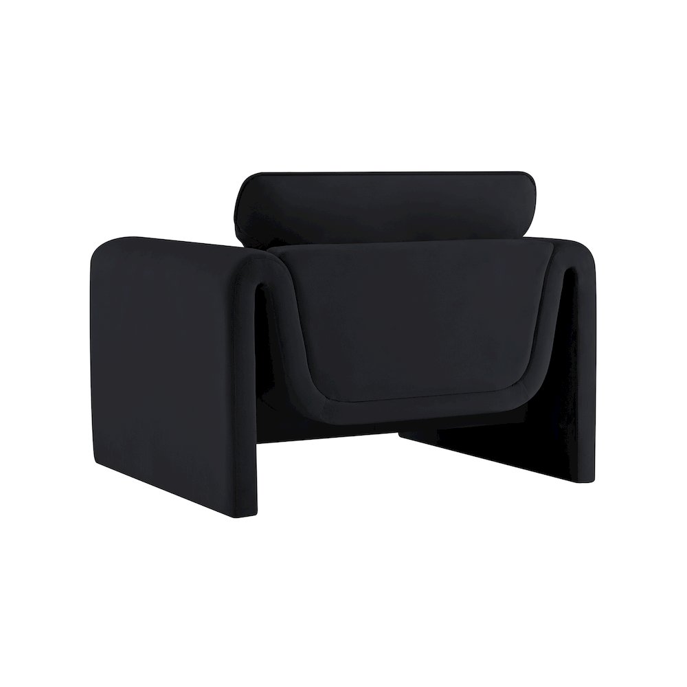 Sloan Black Velvet Fabric Chair