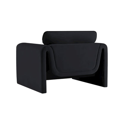 Sloan Black Velvet Fabric Chair