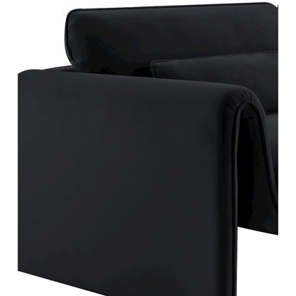Sloan Black Velvet Fabric Chair