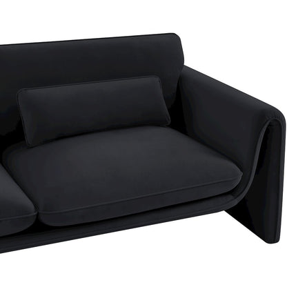 Sloan Black Velvet Fabric Sofa