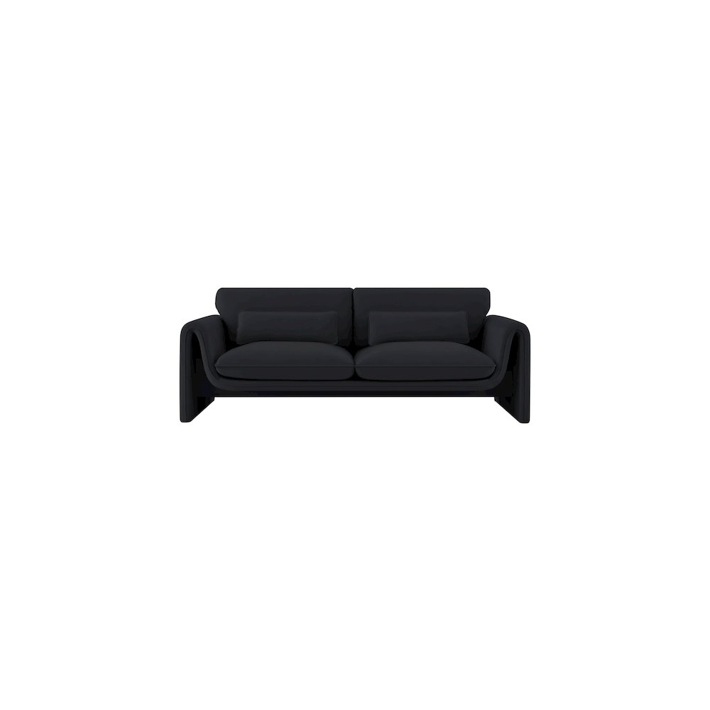 Sloan Black Velvet Fabric Sofa