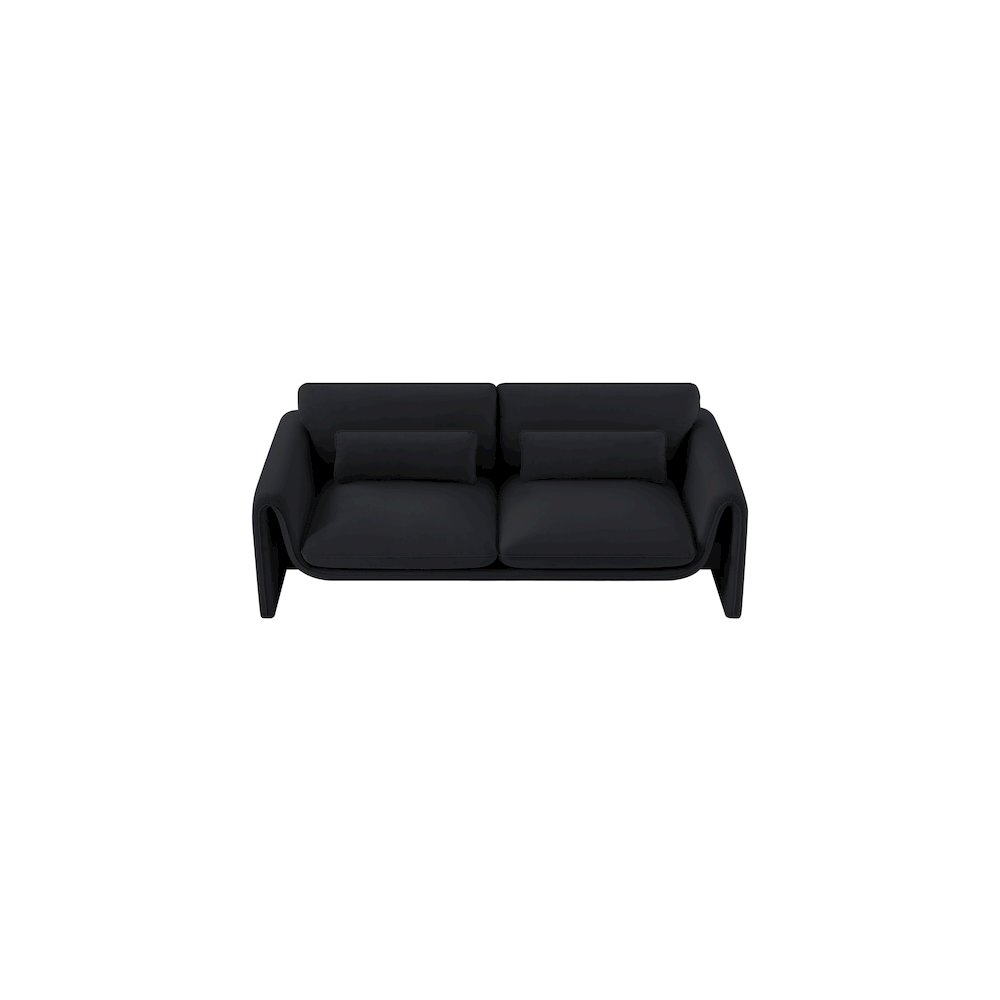 Sloan Black Velvet Fabric Sofa