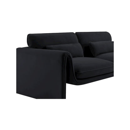 Sloan Black Velvet Fabric Sofa