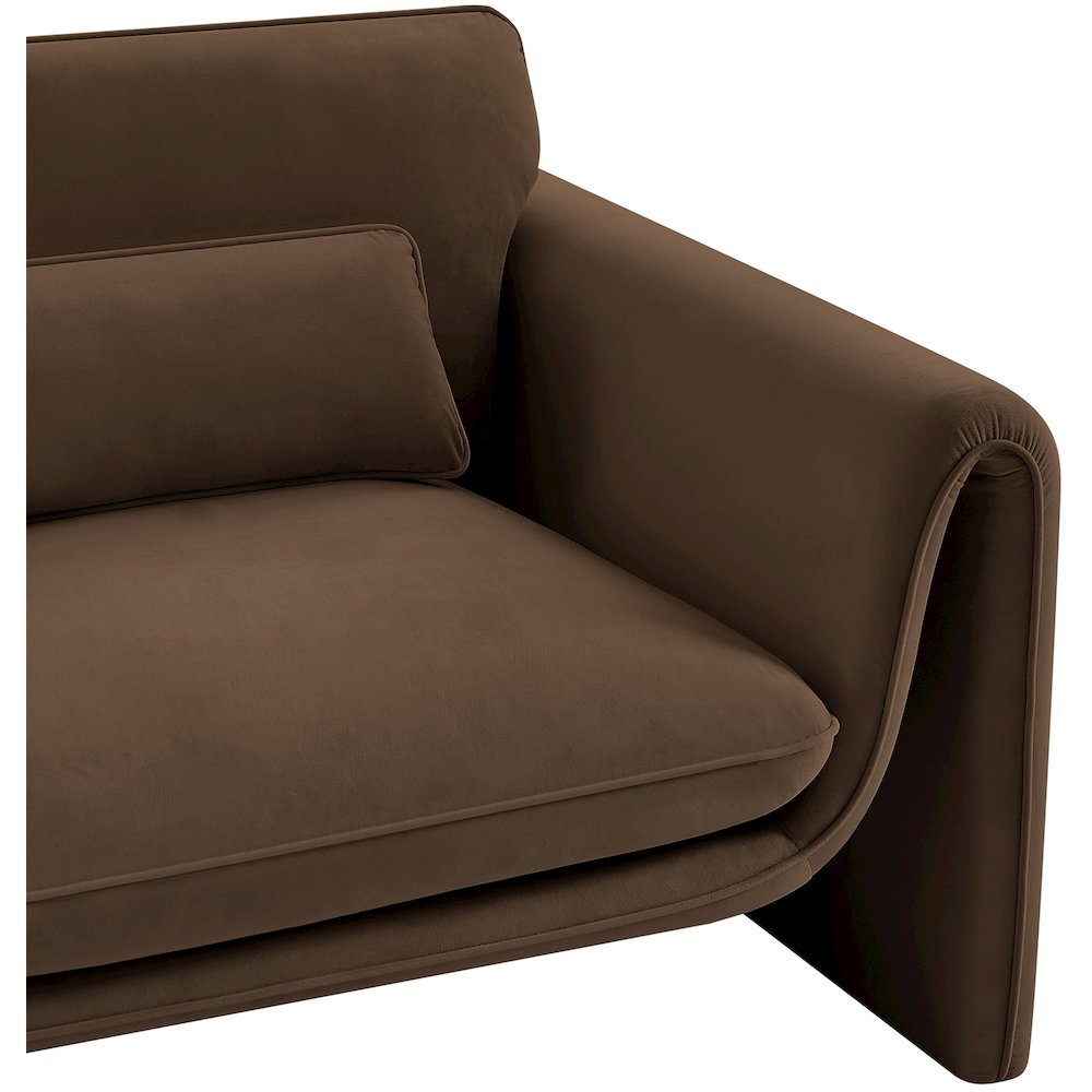 Sloan Brown Velvet Fabric Chair