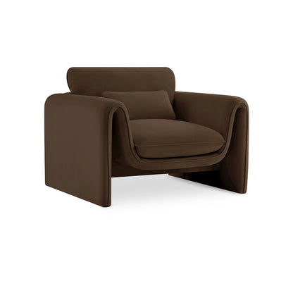 Sloan Brown Velvet Fabric Chair
