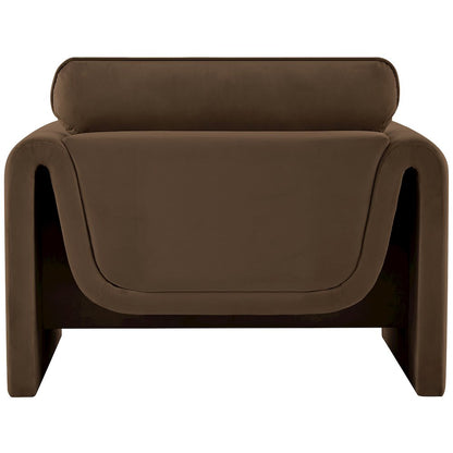 Sloan Brown Velvet Fabric Chair