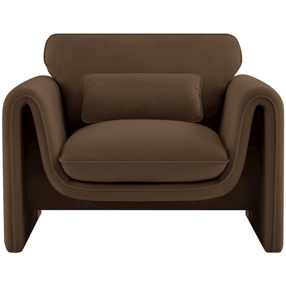 Sloan Brown Velvet Fabric Chair