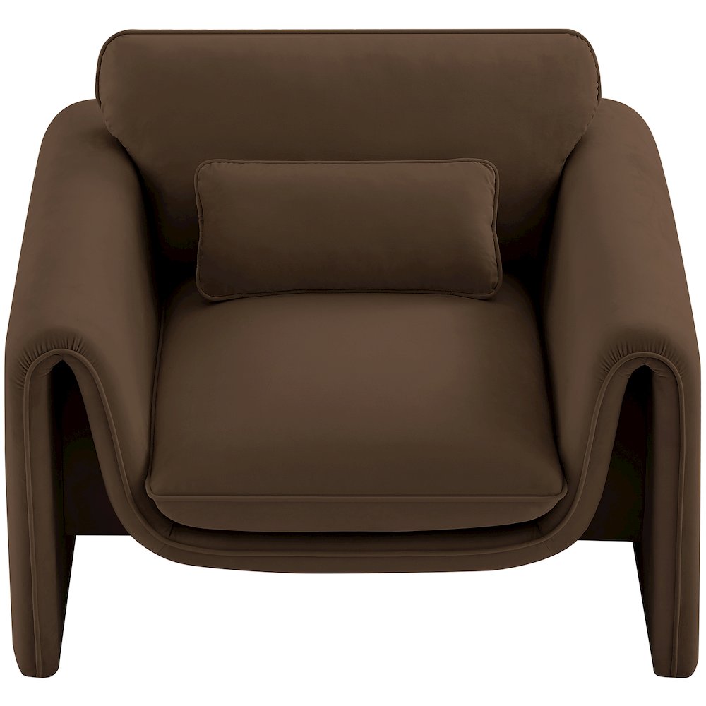 Sloan Brown Velvet Fabric Chair