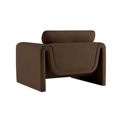 Sloan Brown Velvet Fabric Chair