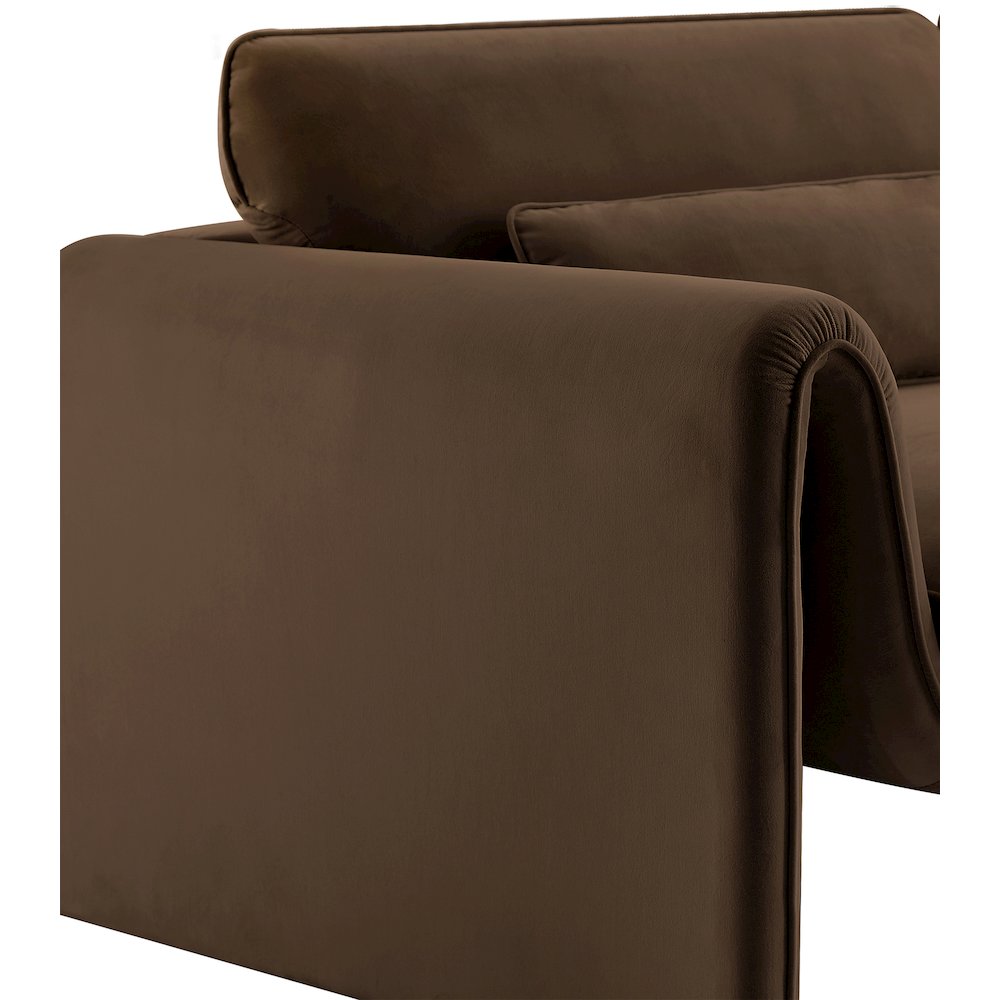 Sloan Brown Velvet Fabric Chair