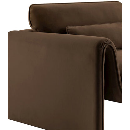 Sloan Brown Velvet Fabric Chair