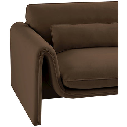 Sloan Brown Velvet Fabric Chair