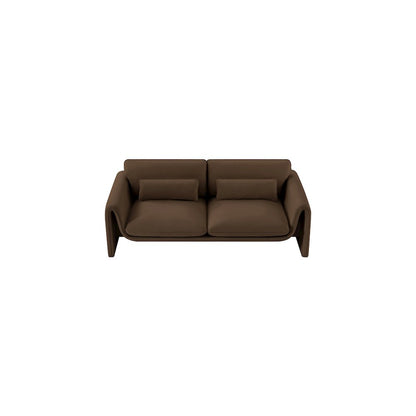Sloan Brown Velvet Fabric Sofa