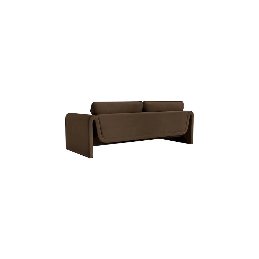 Sloan Brown Velvet Fabric Sofa