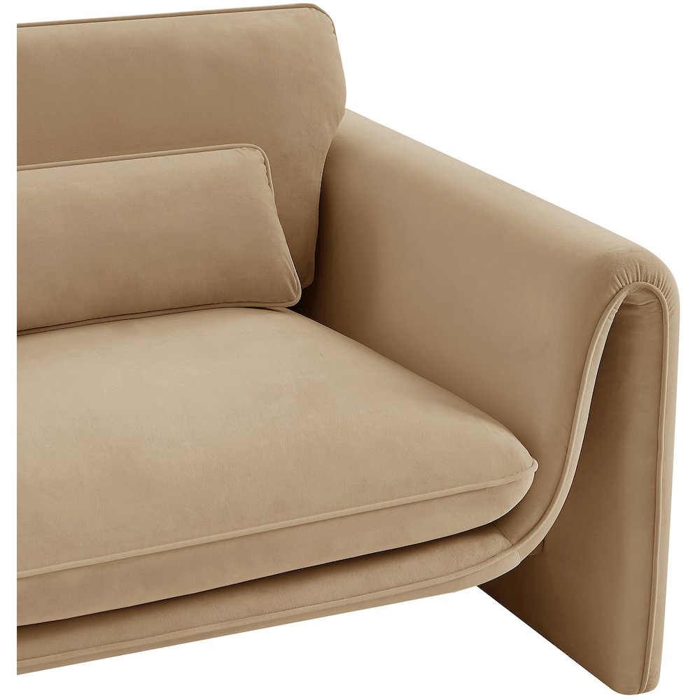Sloan Camel Velvet Fabric Chair