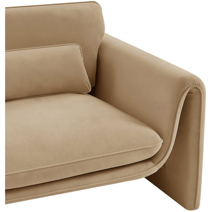 Sloan Camel Velvet Fabric Chair
