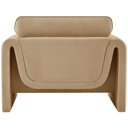Sloan Camel Velvet Fabric Chair