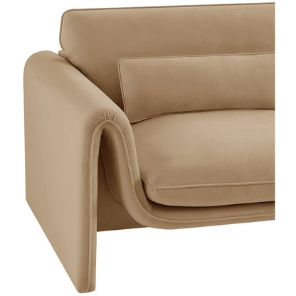 Sloan Camel Velvet Fabric Chair