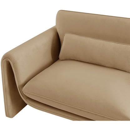 Sloan Camel Velvet Fabric Sofa