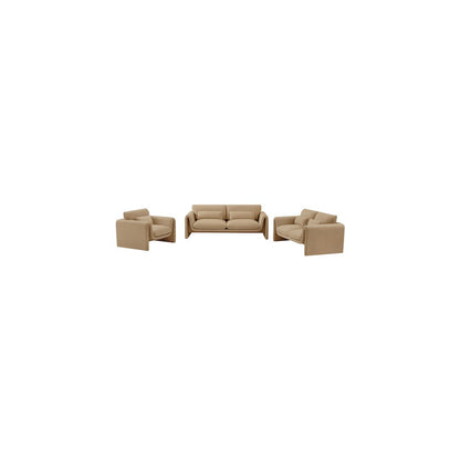 Sloan Camel Velvet Fabric Sofa