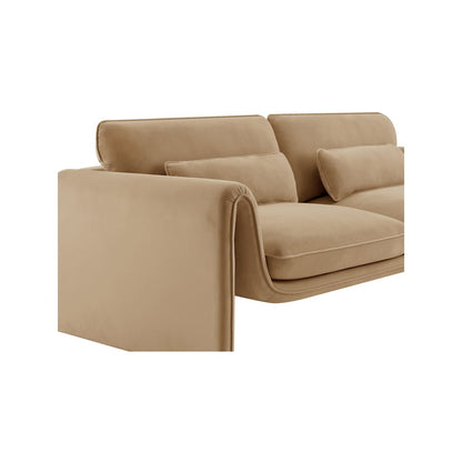 Sloan Camel Velvet Fabric Sofa