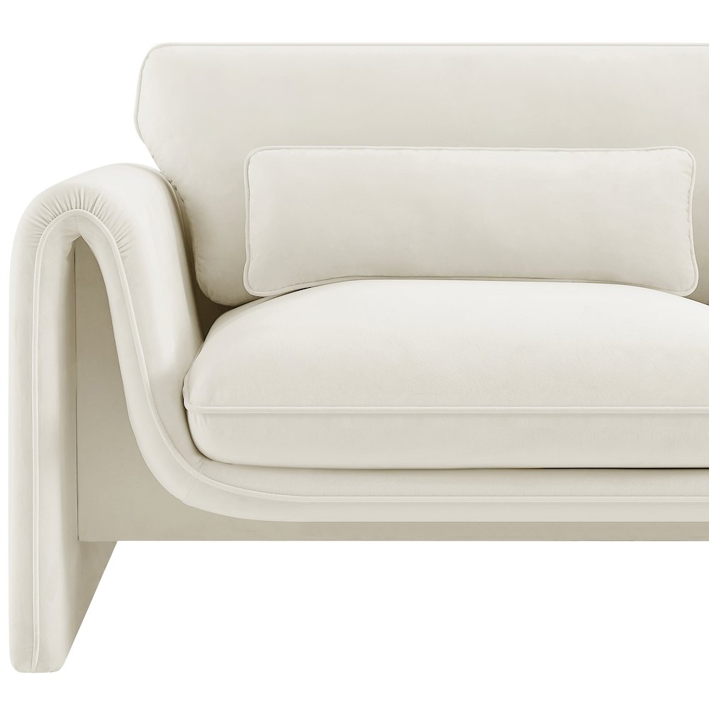 Sloan Cream Velvet Fabric Chair