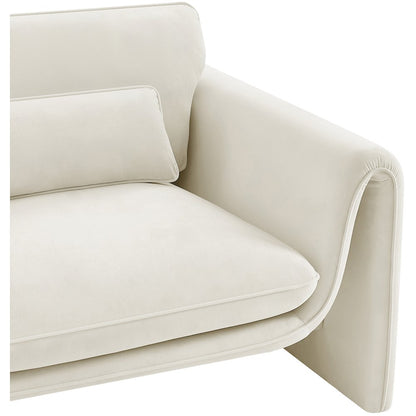 Sloan Cream Velvet Fabric Chair