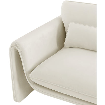 Sloan Cream Velvet Fabric Chair