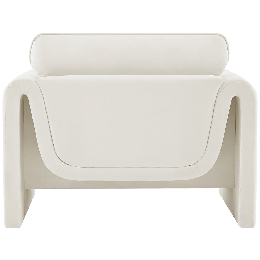 Sloan Cream Velvet Fabric Chair