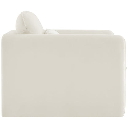 Sloan Cream Velvet Fabric Chair