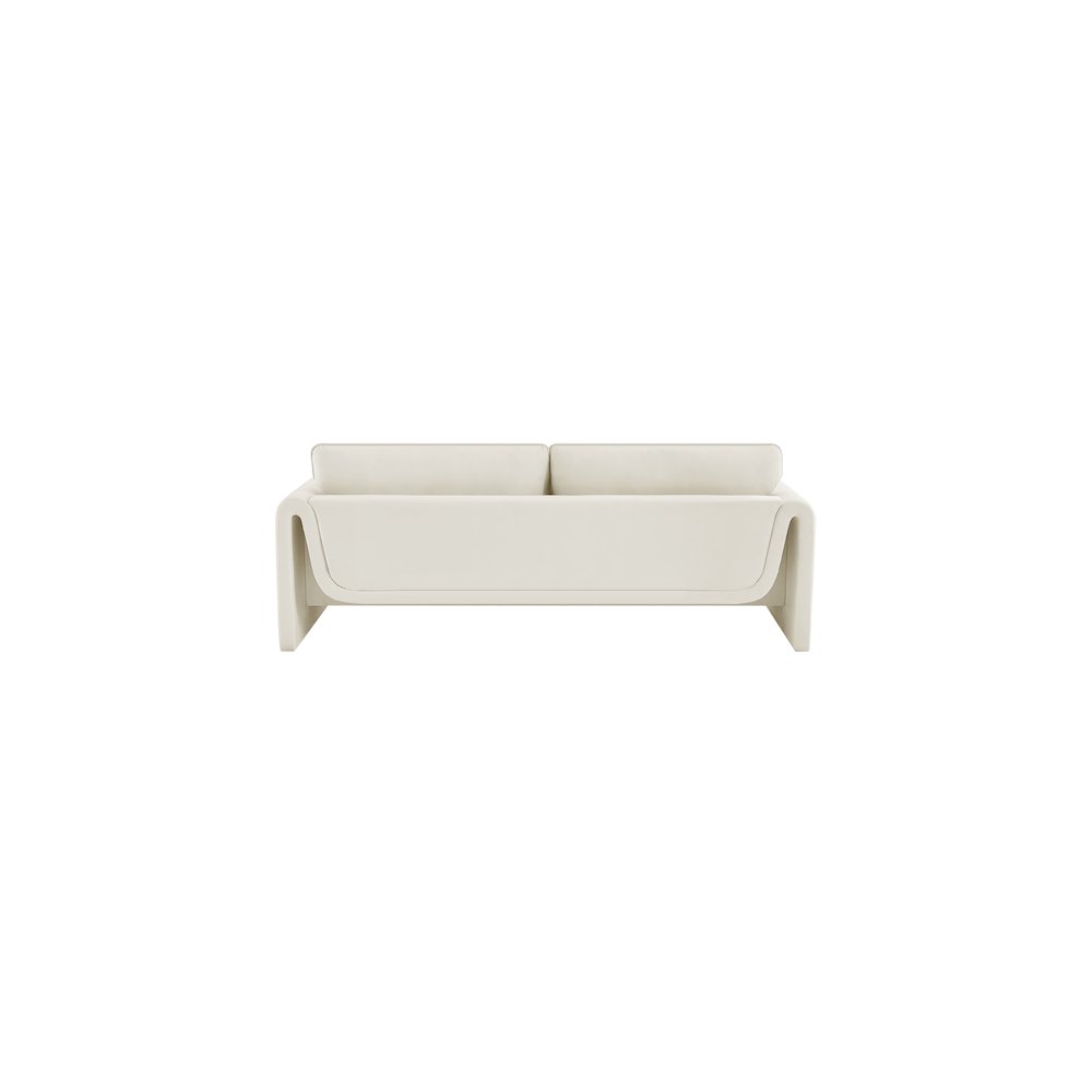Sloan Cream Velvet Fabric Sofa