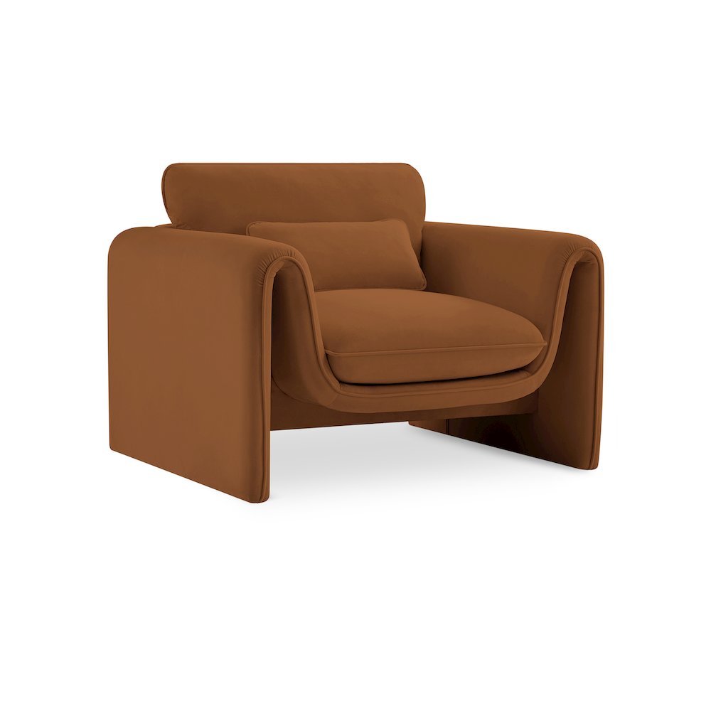 Sloan Saddle Velvet Fabric Chair