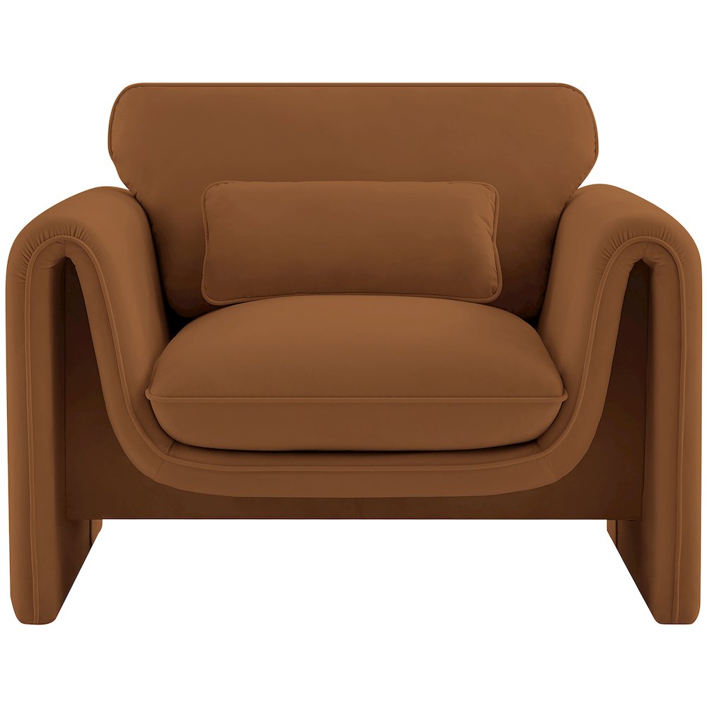 Sloan Saddle Velvet Fabric Chair