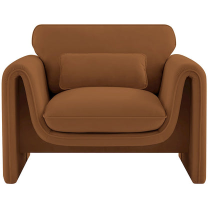 Sloan Saddle Velvet Fabric Chair