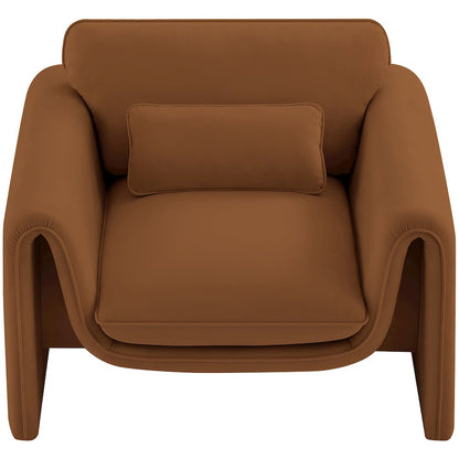 Sloan Saddle Velvet Fabric Chair