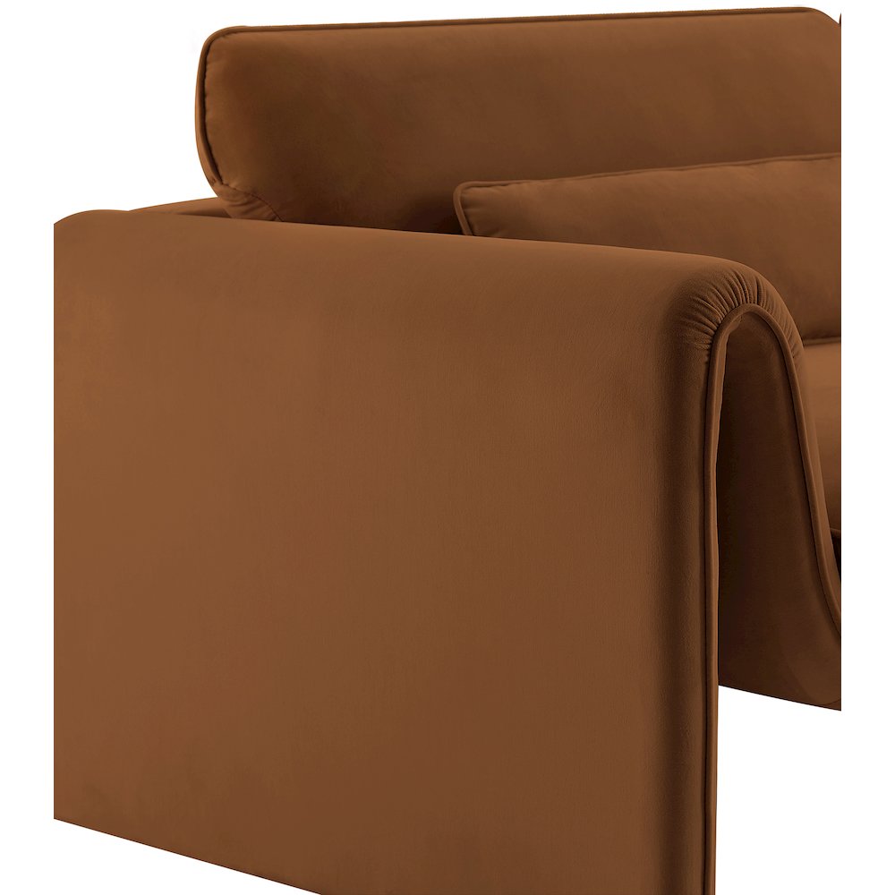 Sloan Saddle Velvet Fabric Chair