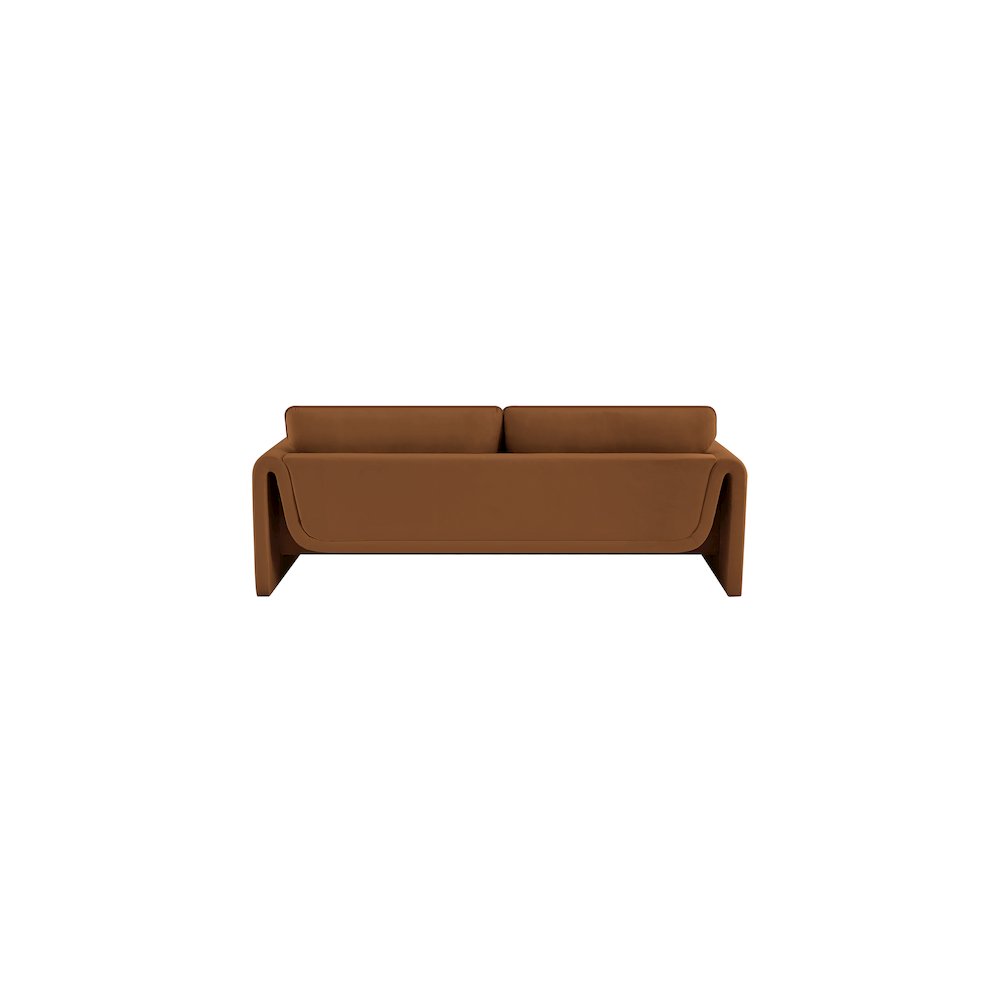 Sloan Saddle Velvet Fabric Sofa
