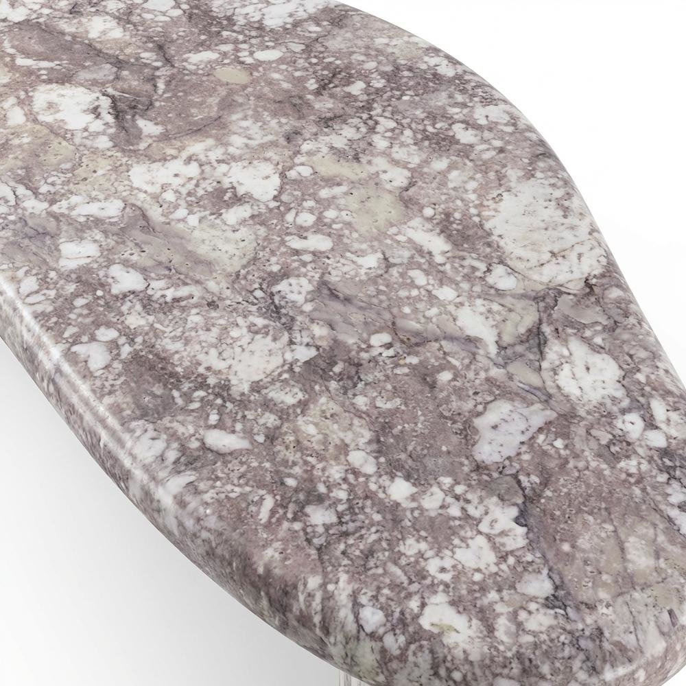 Marbled Brown Concrete Coffee Table with Art Deco Style and Durable Finish