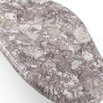 Marbled Brown Concrete Coffee Table with Art Deco Style and Durable Finish