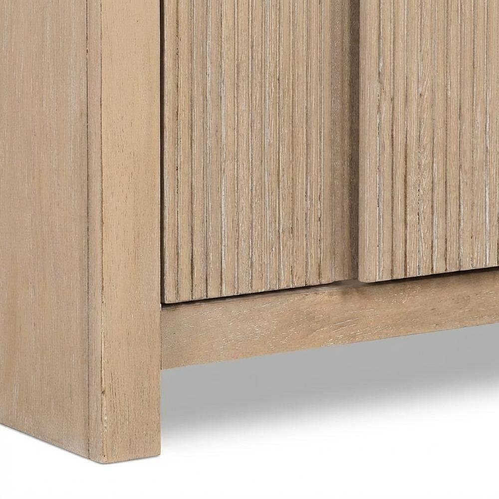 Art Deco Bedroom Nightstand with Interior Drawer Storage